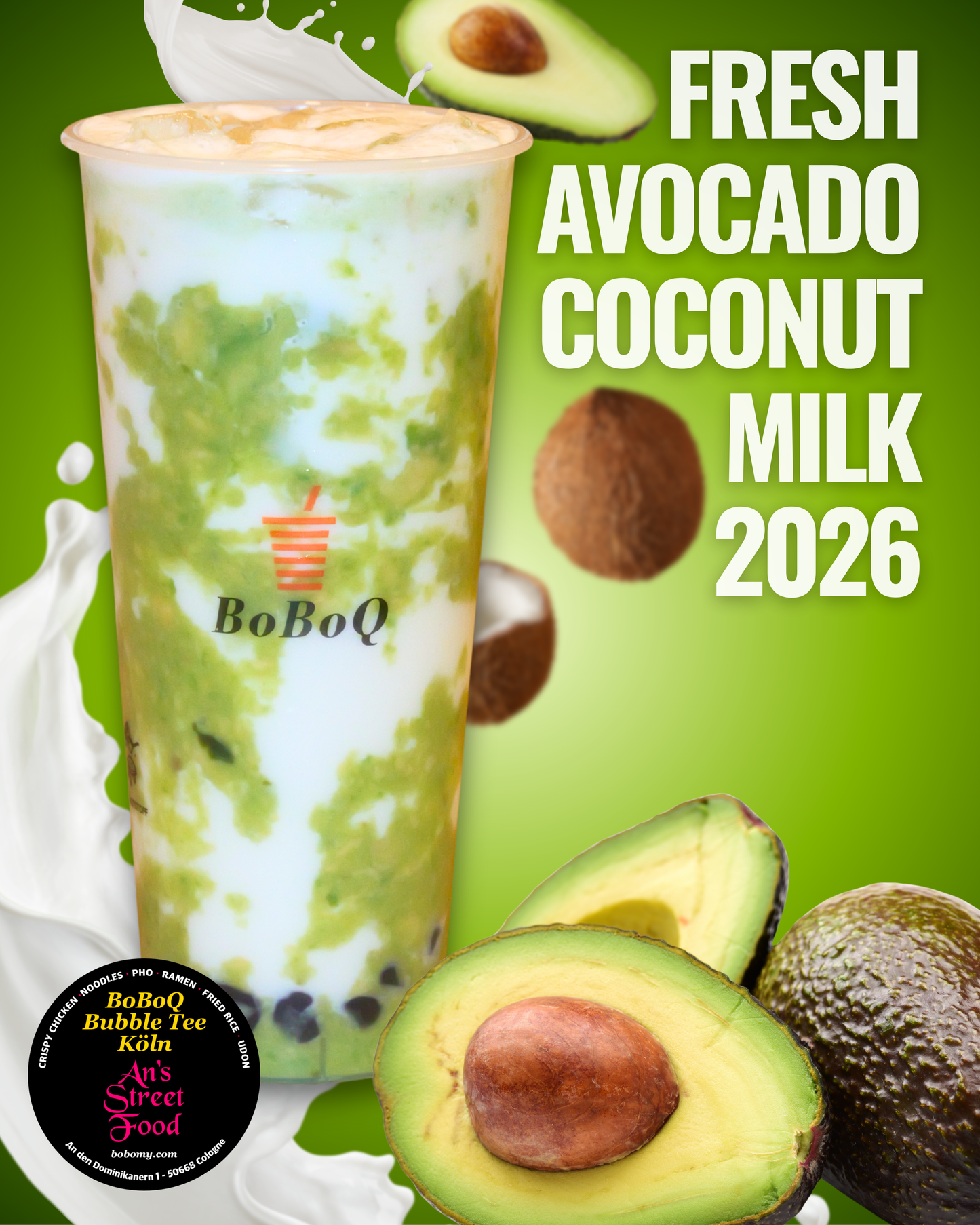 Fresh Avocado Coconut Milk + Tapioca